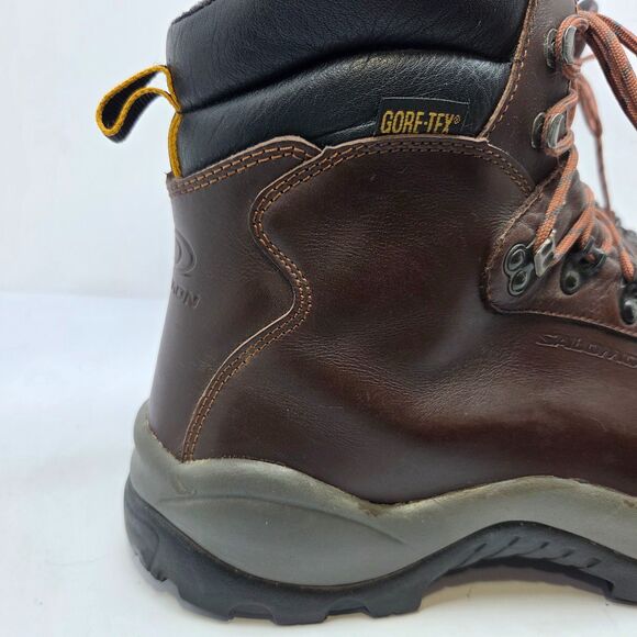 Salomon Contragrip Mens Brown Leather Gortex Waterproof Boots Size US 13 EUR 48